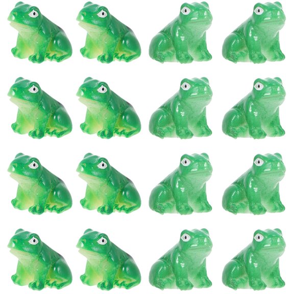KALLORY Miniature Frog Figurines 30Pcs Compact Lovely Resin Craft for Home Office Cafe Decoration