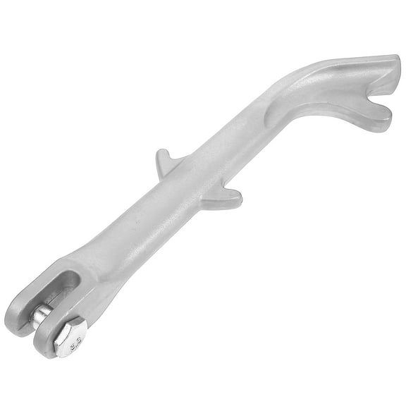 KALLORY Motorcycle Side Stand Foot 1Set Silver Metal for Motorbike Side Stand Support Pad 10.2*1*0.8in