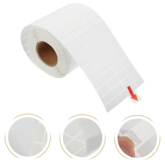 KALLORY Multi-function Label Sticker Plain Bottle Labels Office 2X1cm White