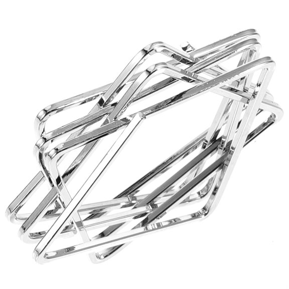 KALLORY Napkin Decorative Rings Serviette Paper Buckles Women Party Silver