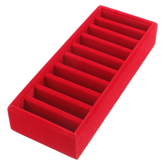KALLORY Organizing Ribbon Storage Box Baby 24.00X9.50X4.00CM Red