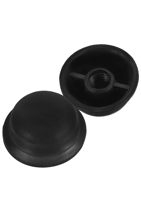 Black Plastic Umbrella Tip Caps Replacement, 2 Pieces Weather-Resistant Accessories for Outdoor Use