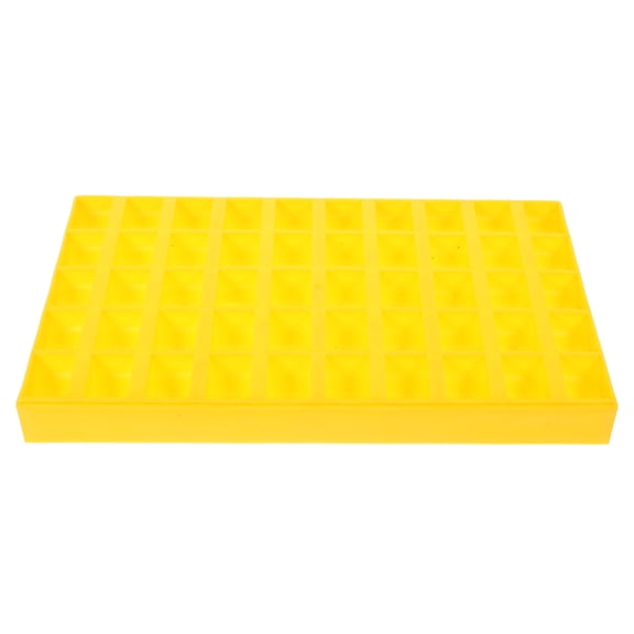 KALLORY Multi-Grid Plastic Box in Yellow, and Reusable Storage Organizer for and Small Items