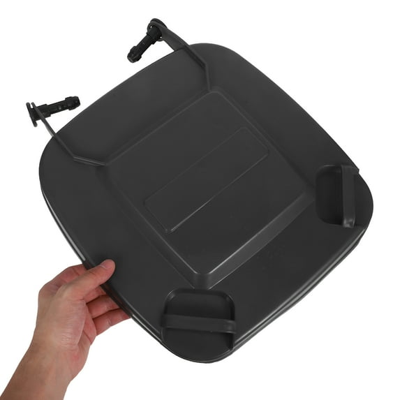 KALLORY Light Grey Plastic Garbage Can Lid with Odor Blocking, Easy to Install and Operate, Replacement Cover