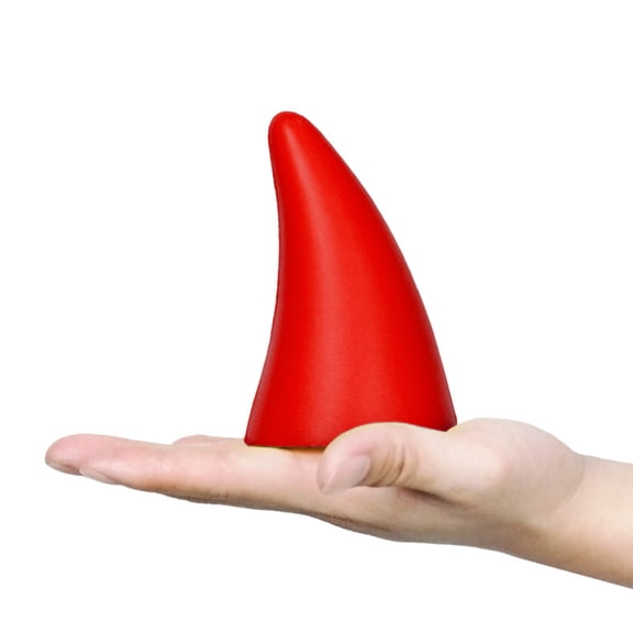 KALLORY Pu Material 1Pcs Hood Decals for Cars Red 3D Devil Horn 4.7x2.8x2.8in