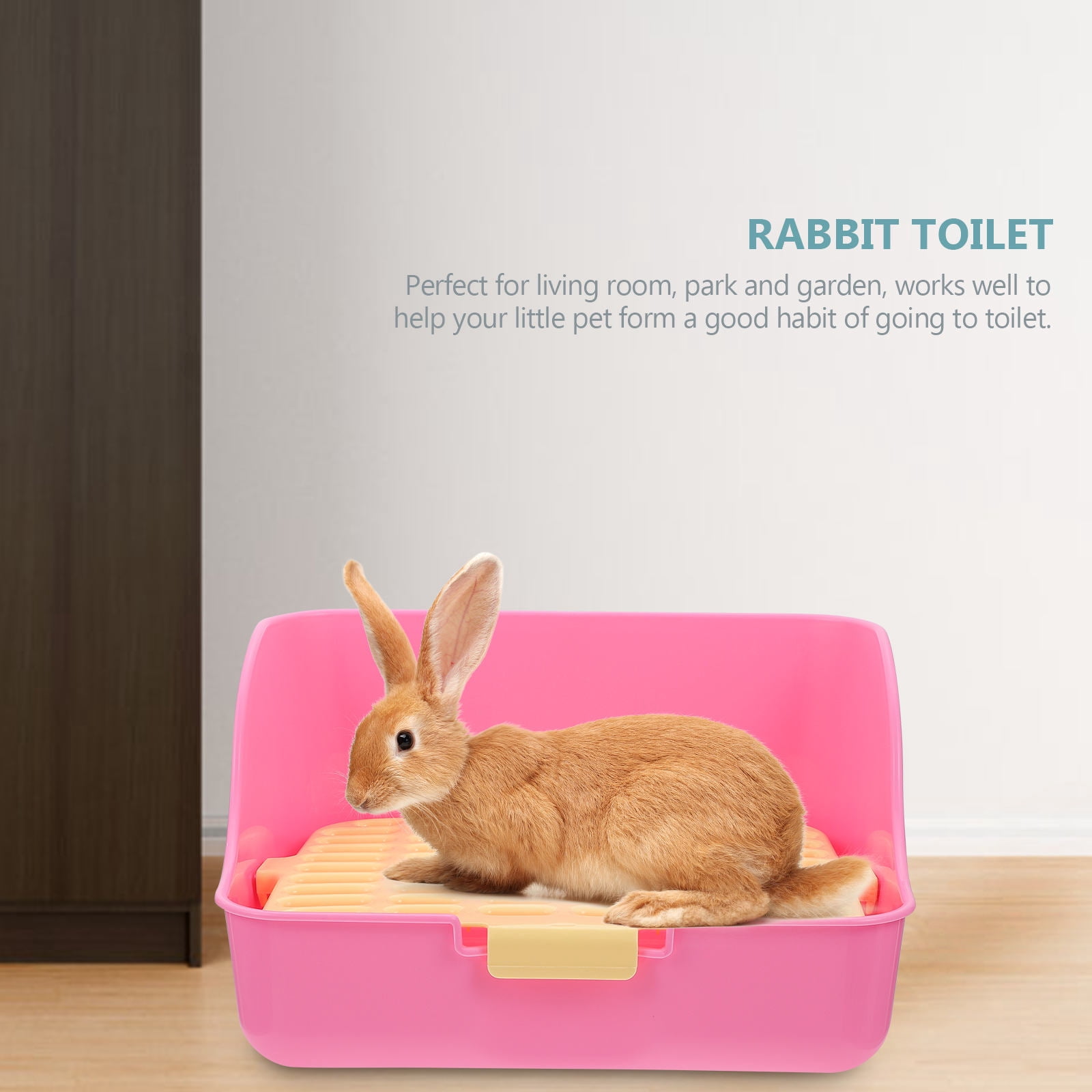 Photo inspiration: Compact Rabbit Litter Boxes Designs Reference: Kallory Compact Pink Pet Litter Box For Rabbits And Other