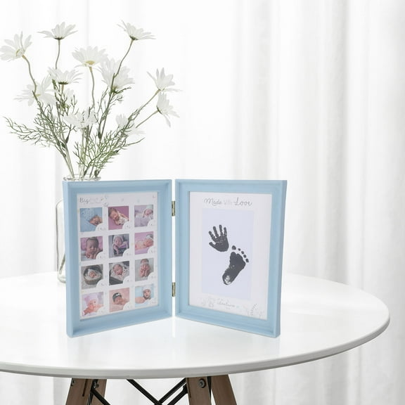 KALLORY Record Hand Imprint Photo Frame Baby Boy Newborn