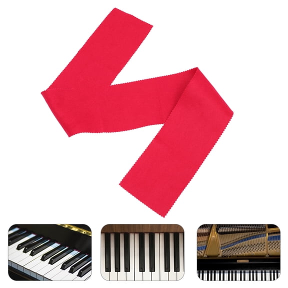 KALLORY Red Piano Keyboard Cover 1Pack for Home and Show Use
