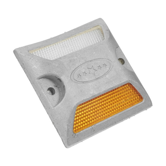 KALLORY Reflective Driveway Marker Plastic Aluminum 1Set For Night Time Driving 9.3X9.3X2.2In