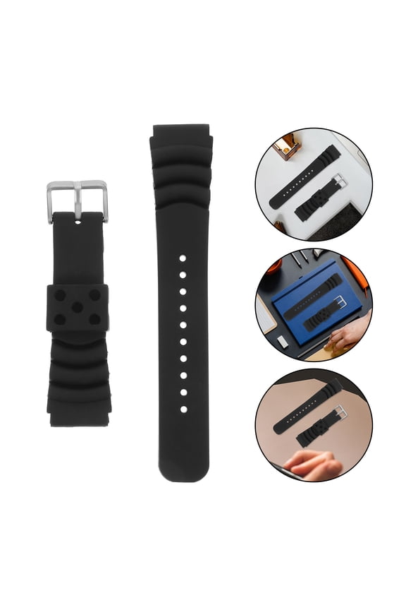 Replacement Watch Band 1Pack Durable for Men 22Mm Black Waterproof