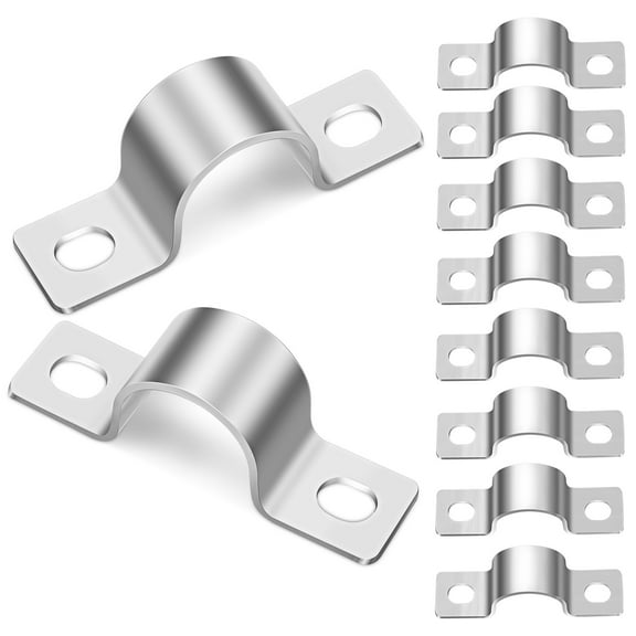 KALLORY Heavy Duty Stainless Steel Pipe Clamp U Bracket, , and Versatile Plumbing Hardware
