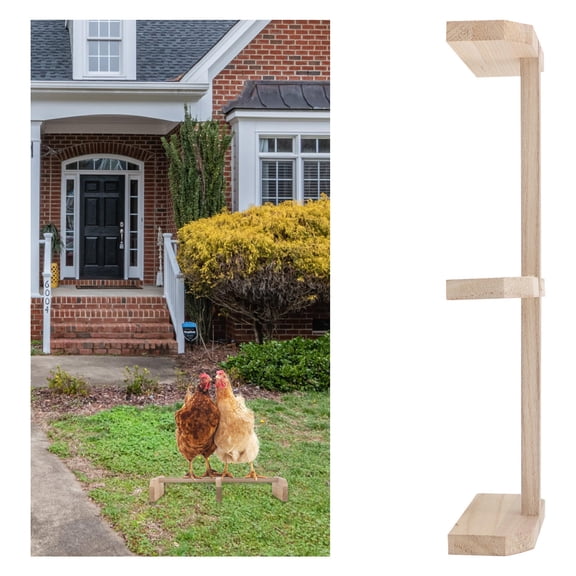 KALLORY Wooden Roosting Perch Rod for Chickens Indoor Use Chicken Coop Accessory 1 Pc