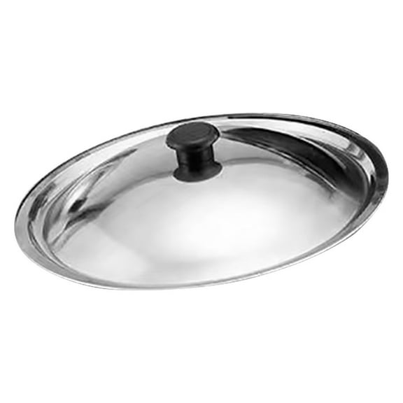 KALLORY Round Pan Cover for Home Cooks in Silver 1Pcs Compatible with Cookware