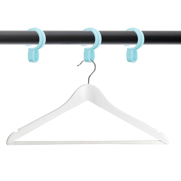 KALLORY Round Windproof Hooks 25Pcs for Clothesline and Clothing Rod