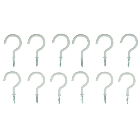 KALLORY Ceiling Hooks Silver 12Pcs 2.9Inch