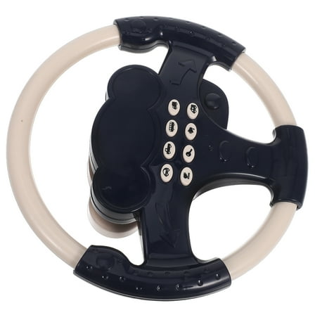 KALLORY Kids Interactive Simulated Driving Steering Wheel Toy with Sound, Lights, and Secure Cup for Toddlers