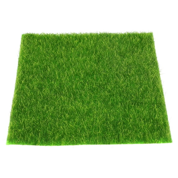 KALLORY Outdoor Fake Grass Mini Artificial Grass Lawn Green Plastic 1 Sheet For Photo Prop