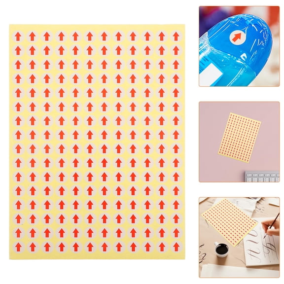 KALLORY Small Red Arrow Sticker Sheets for Coding and Arrow Marking in Office Warehouse Factory