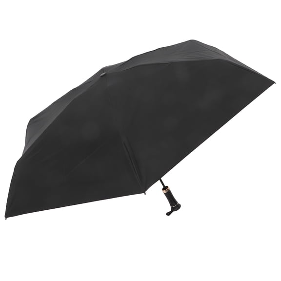 KALLORY Small Umbrella Black Uv Protection Dual Purpose for Sunny and Rainy Days