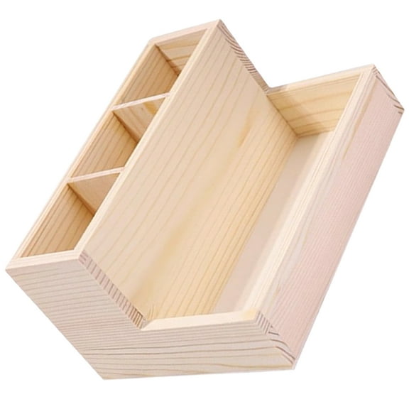 KALLORY Solid Wood Cosmetic Storage Box Makeup Organizer for Vanity Shelves