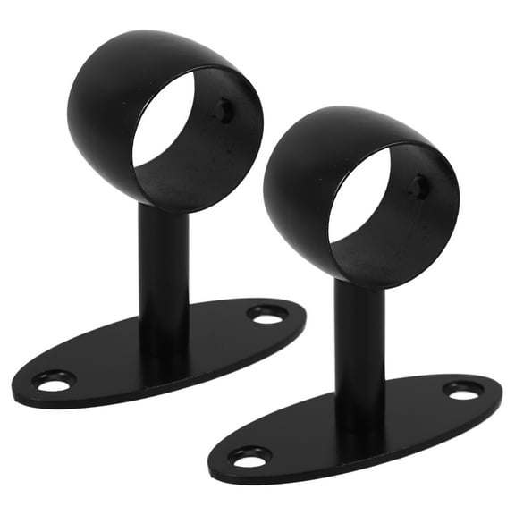 KALLORY Stainless Steel Stair Handrail Base Attachment Black 201# 1Pack