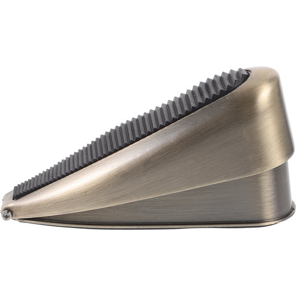 KALLORY Stopper Zinc Alloy Door Stopper Light Brown Adjustable Spring Force Home Decor 1Pcs 5.3x2.8x1.7in