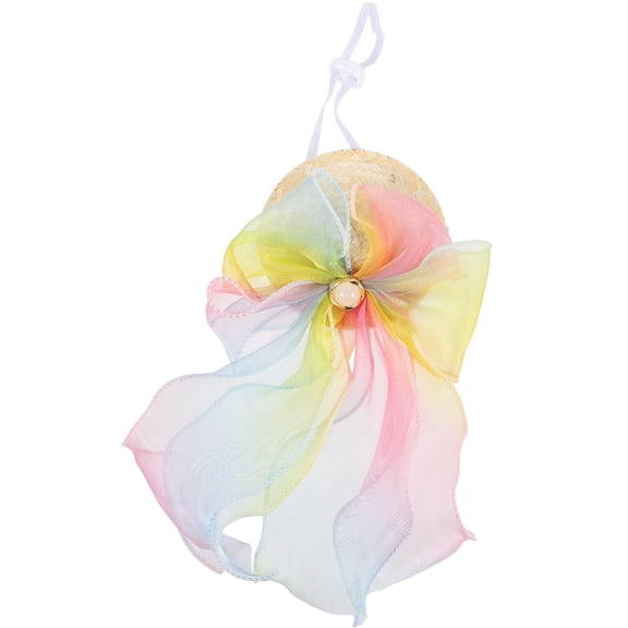 KALLORY Woven Straw Pet Hat in Assorted Colors, Ideal Sun for Dogs, Perfect for Cosplay, Parties, and Outdoor Fun