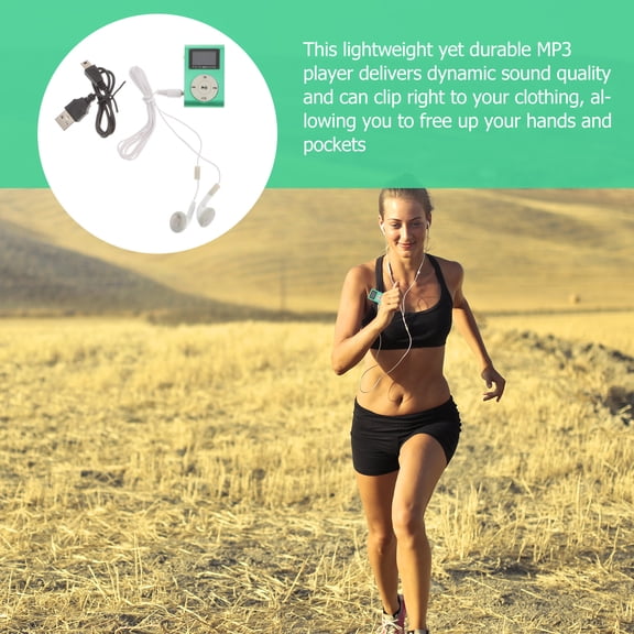 KALLORY Clip Mp3 Player Assorted Color Lightweight Portable for Music