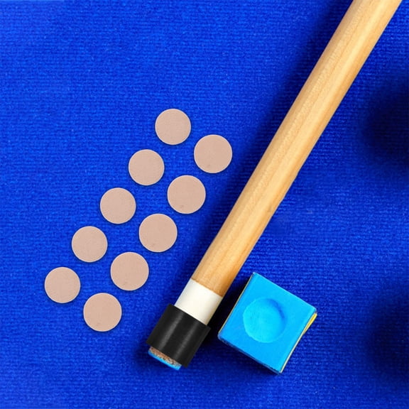 KALLORY Billiard Stick Replacable Tip Billiard Cue Tips PU Khaki for Experienced Players 10pcs