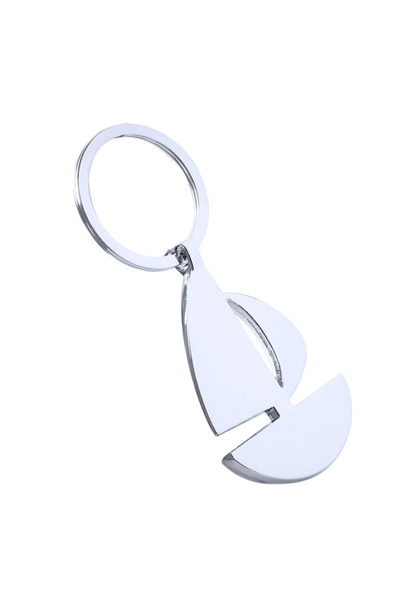 Sailing Keychain Metal Pendant Simple Design 1Pack for Bag and Cell Phone