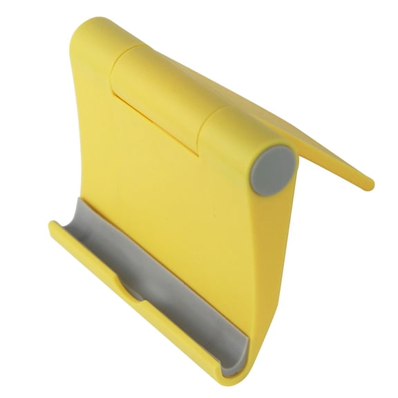 KALLORY Universal Foldable Cell Phone Stand 1Pcs for Hands-free Operation and Web Browsing in Yellow ABS Material