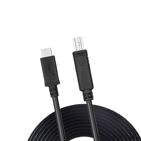 KALLORY Usb Printer Cord 1Pack Black Copper Pvc For Usb-Enabled Devices Data Transfer Home Use