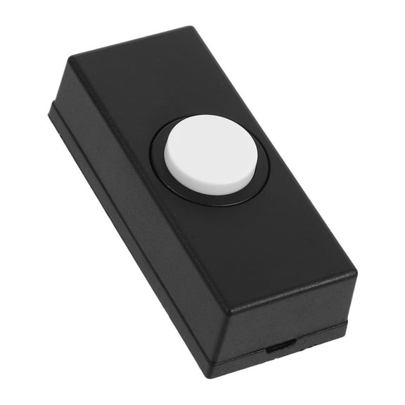 KALLORY Black Doorbell Button with Pleasant Chime for Home Use, Easy Installation, Weather Resistant