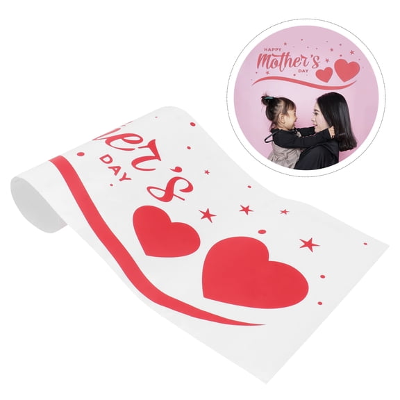 KALLORY  Wall Decal for Mother's Day Decals Clings Mothers Window Gift Red