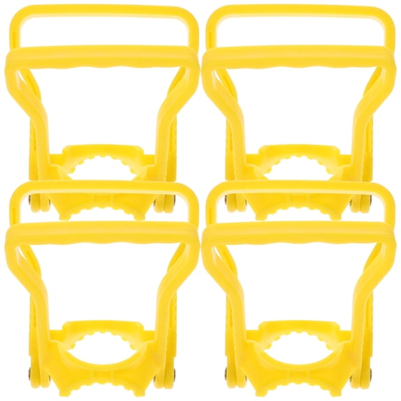 KALLORY 4Pcs Gallon Jug Holder Yellow ABS Ergonomic Design for Easy Carrying at Office Use