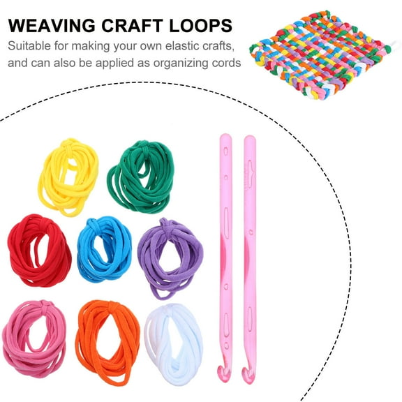KALLORY Weaving Loom 98Pcs Assorted Color Diy Crafts for Party Gift Making