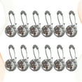 thumbnail image 1 of KALLORY White Decorative Shower Curtain Hooks with Rhinestones for Hanging 12 Pieces Stainless Steel, 1 of 8