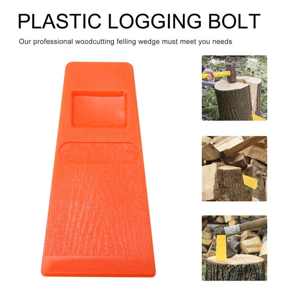 KALLORY Orange Compact Logging for Tree Cutting and Garden Use, Reusable Wood Chock Tool for Safe Woodcutting