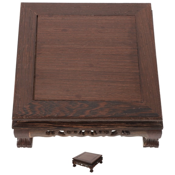 KALLORY Indoor Flower Stand Simple Design Decorative Wooden Pedestal 1Set