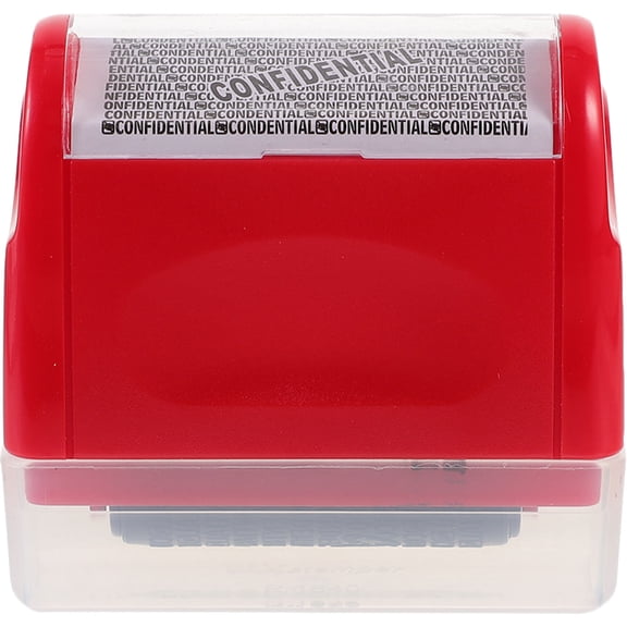 KALLORY confidential stamp Roller Stamps Plastic Red 1Pack for Envelope Back to School
