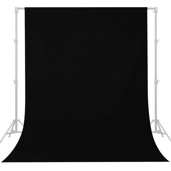 Photography Backdrop Black Duvetyne Cloth, Flame Retardant Blackout Material, 55 in Wide Studio Light Blocking Fabric