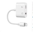thumbnail image 1 of KALMORE Headphone Adapter for iPhone Adapter Aux Audio to 3.5mm 2 in 1 Jack Cables Dongle for iPhone Earphone Splitter Adapter for iPhone 11/Xs/XR/X/8 Plus Music and Charging Compatible Support All iOS-White, 1 of 6