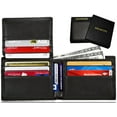 thumbnail image 1 of KALMORE Men's Genuine Leather RFID Blocking Flip-ID Window Travel Bifold Wallet - in Gift Box, 1 of 7