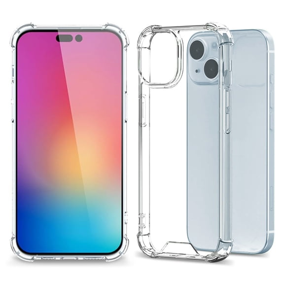 KALMORE Shockproof Cell Phone Case for Apple iPhone 15 Plus, Clear
