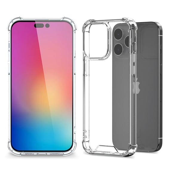 KALMORE Shockproof Protective Cell Phone Case for Apple iPhone 15 Pro, Clear