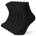 thumbnail image 1 of KALMORE Women Quarter Crew Athletic Socks, Arch Support Cushioned, Moisture Wicking Cotton Socks, 6 Pack, 1 of 7