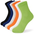thumbnail image 1 of KALMORE Women Quarter Crew Athletic Socks, Arch Support Cushioned, Moisture Wicking Cotton Socks, 6 Pack, 1 of 7