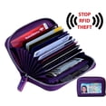 thumbnail image 1 of KALMORE Women's Genuine Leather Credit Card Wallet, Purple, 1 of 6