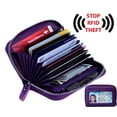 thumbnail image 1 of KALMORE Women's Genuine Leather Credit Card Wallet, Purple, 1 of 6