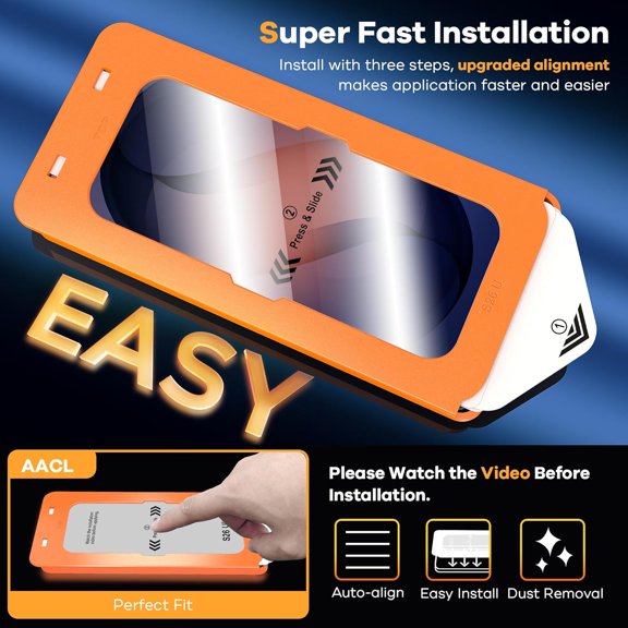 KALOMB-3-Pack for Samsung Galaxy S26 Ultra Screen Protector Tempered Glass, 9H Glass for S26 Ultra Screen Protector 5G, [Fast Alignment Tool] [Bubble Free] [6.9 Inch]